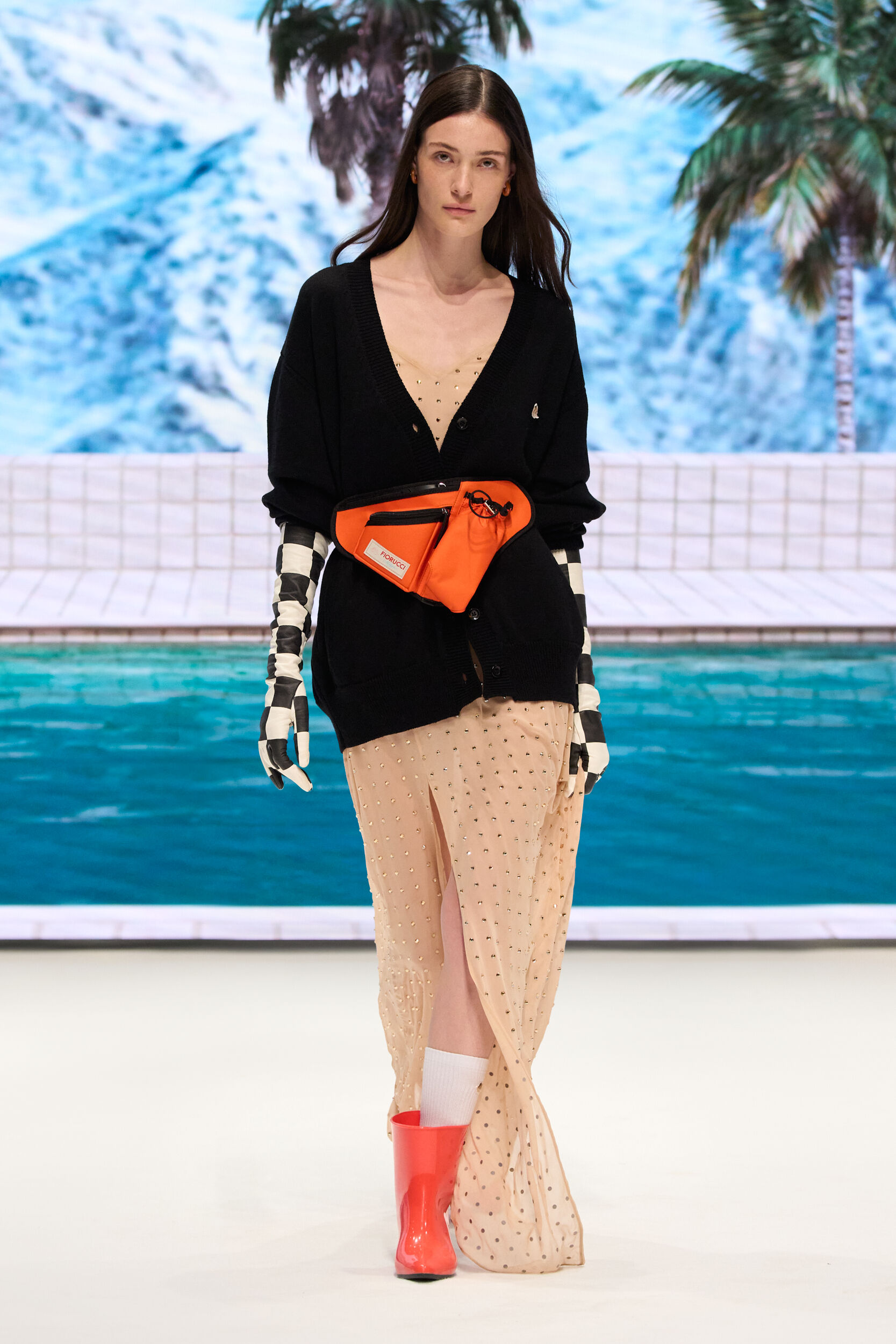 Angels Patch Oversized Cardigan Navy